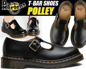 Dr.Martens POLLEY SMOOTH BLACK yhN^[}[` POLLEY T|BAR SHOE fB[X |[[ fB[X JWAV[Y To[XgbvV[Y TXgbv U[ ubNz