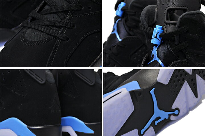楽天市場】NIKE AIR JORDAN 6 RETRO UNC black/university blue 