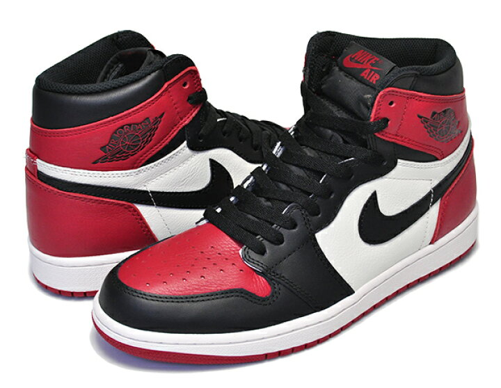 楽天市場】NIKE AIR JORDAN 1 RETRO HIGH OG BRED TOE gym red/black 