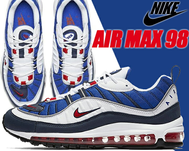 楽天市場】NIKE AIR MAX 98 white/university red-obsidian 【ナイキ 