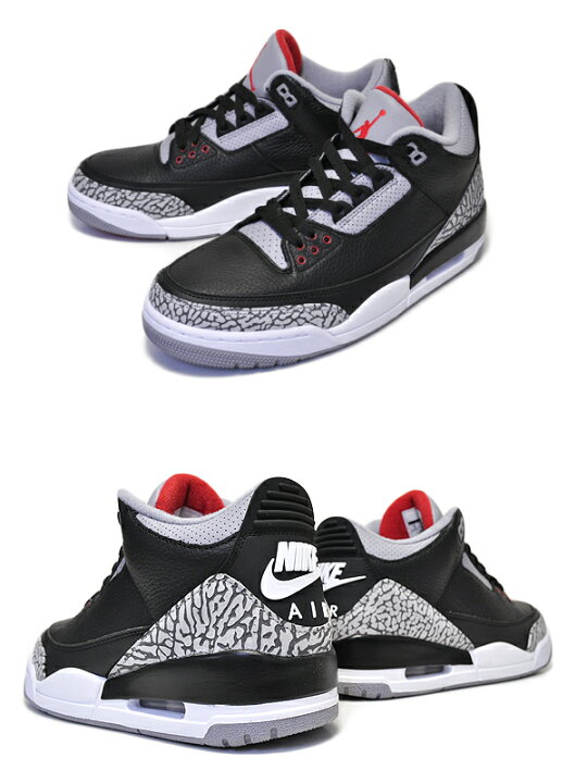 楽天市場】NIKE AIR JORDAN 3 RETRO OG “BLACK/CEMENT”black/fire red 