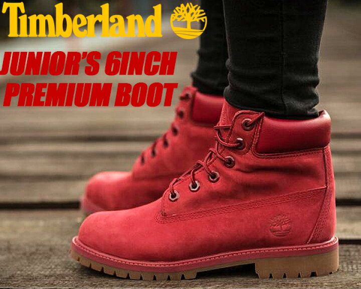 楽天市場 Timberland Junior S 6inch Boot Red Mono ティンバーランド レディース 6インチ ブーツ Limited Edt
