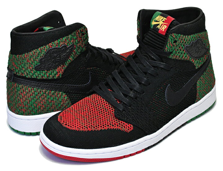 楽天市場】NIKE AIR JORDAN 1 RETRO HI FLYKNIT BHM black/black-pine 