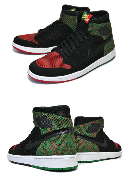 楽天市場】NIKE AIR JORDAN 1 RETRO HI FLYKNIT BHM black/black-pine 