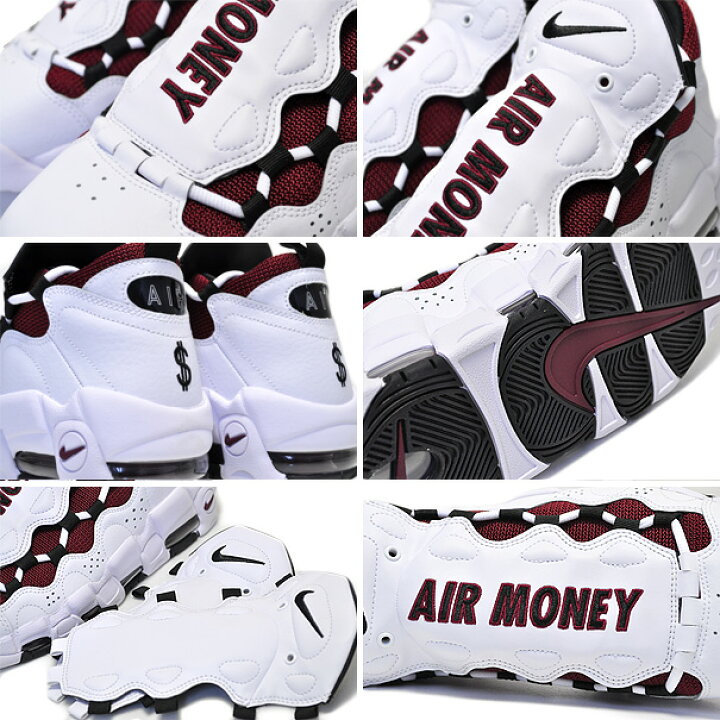 楽天市場】NIKE AIR MORE MONEY white/black-team red 【ナイキ エア 