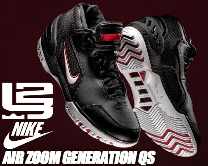 楽天市場】NIKE AIR ZOOM GENERATION QS black/white-varsity crimson 