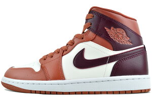 NIKE WMNS AIR JORDAN 1 MID dusty peach/night maroon-sail bq6472-200 iCL EBY GAW[_ 1 ~bh _XeB[s[` iCg}[ ZC