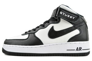 [ �|�C���g5�{&�ő�2000�~OFF�N�[�|�� ] NIKE AIR FORCE 1 07 MID SP STUSSY blk/blk-wht �i�C�L × �X�e���[�V�[ �G�A�t�H�[�X 1 07 �~�b�h SP �u���b�N �z���C�g