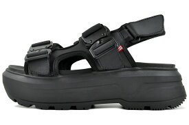 HUNTER U CITY REBEL NEO LEATHER BUCKLE SANDAL BLACK ufd3109lea-blk ハンター ユニセックス シティ リベル ネオ レザー バックル サンダル ブラック
