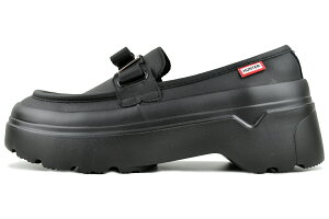 HUNTER W REF EXPLORER FLAT FORM METAL BOW LOAFER BLACK wff3104lea-blk ハンター ウィメンズ リファインド エクスプローラー フラットフォーム メタル ボウ ローファー ブラック