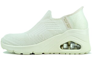 SKECHERS UNO WEDGE-KICKIN KNIT SLIP-INS OFF WHITE 177523-ofwt XPb`[Y Em EFbW LbLO jbg XbvCY ItzCg
