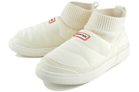 HUNTER U IN/OUT FAUX SUEDE KNITTED CUFF BOOT SHADED WHITE ufs7115ren-shw ハンター ユー イン/アウト フォウ スエード ニッテッド カフ ブーツ シェイデッド ホワイト