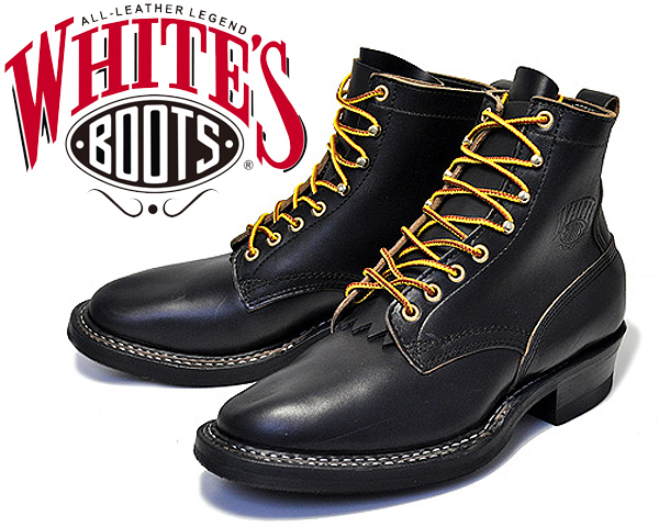 White's Boots Bounty Hunter 350W Black Horween Chromexcel 【ホワイツ ブーツ  バウンティハンター BOOTS ブーツ メンズ ワークブーツ Horween 6インチ ブーツ プレーントゥ ブラック セミドレス フォルスタン