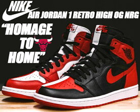 NIKE AIR JORDAN 1 RETRO HIGH OG NRG "HOMAGE TO HOME" black/university red-white 【ナイキ エアジョーダン 1 OG NRG スニーカー AJ BRED CHICAGO BULSS RED】