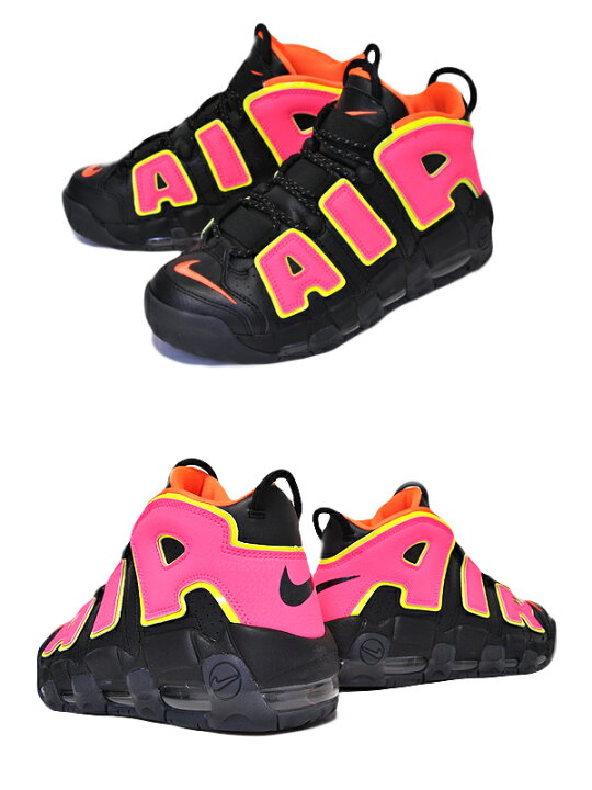 楽天市場】NIKE WMNS AIR MORE UPTEMPO black/hot punch-volt 【ナイキ 