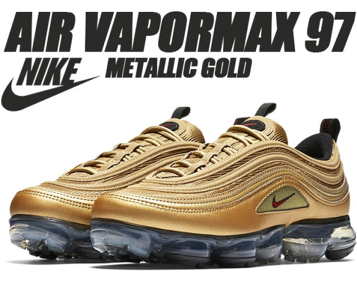 楽天市場】NIKE AIR VAPORMAX 97 metallic gold/varsity red【ナイキ 
