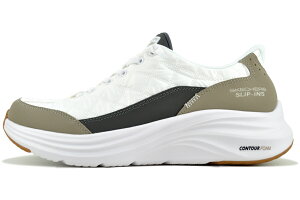 SKECHERS CONTOUR FOAM-COZY FIT SLIP-INS WHITE/TAUPE 232619-wtp �X�P�b�`���[�Y �R���^�[ �t�H�[�� �R�[�W�[ �t�B�b�g �X���b�v�C���Y �z���C�g �g�[�v