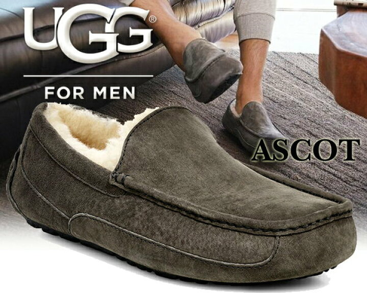 楽天市場】UGG MENS ASCOT CHARCOAL 【アグ アスコット メンズ 