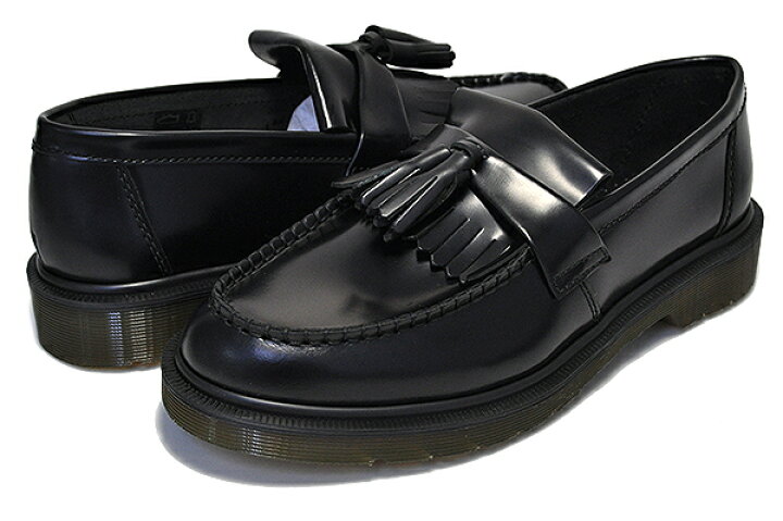 楽天市場】Dr.Martens ADRIAN TASSEL LOAFER R24369001 BLACK POLISHED 