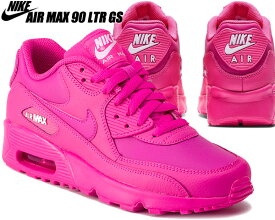 NIKE AIR MAX 90 LTR (GS) laser fuchsia/laser fuchsia 833376-603 ナイキ エアマックス 90 レディース スニーカー ピンク ガールズ ウィメンズ