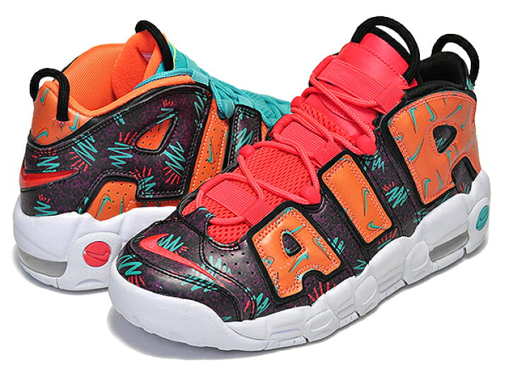 楽天市場】NIKE AIR MORE UPTEMPO(GS) total orange/black-hyper jade  