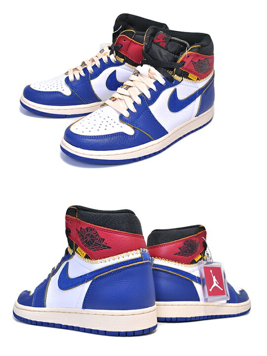 楽天市場】NIKE AIR JORDAN 1 RETRO HI NRG / UNION white/storm blue 