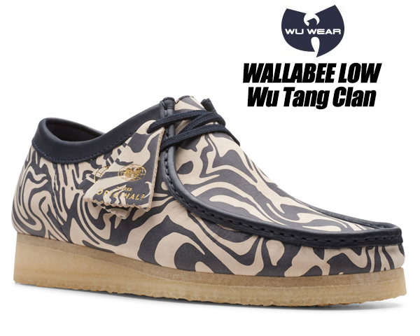 CLARKS WALLABEE LOW Wu Tang Clan NAVY MULTI 47057 クラークス ワラビー ロー ウータン・クラン  ネイビーマルチ メンズ Ice Cream Glaciers of Ice メンズ シューズ | LIMITED EDT