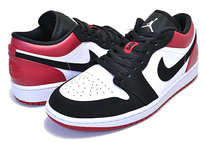 楽天市場】NIKE AIR JORDAN 1 LOW BLACK TOE white/black-gym red 