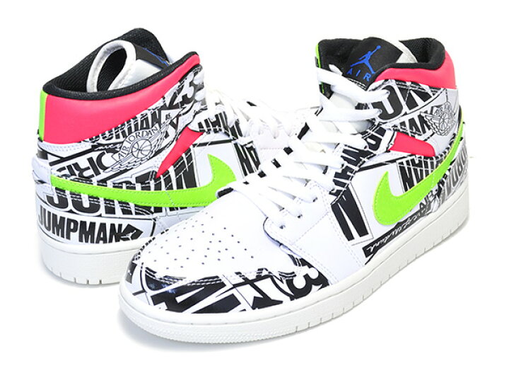 楽天市場】NIKE AIR JORDAN 1 MID ON THE WAY white/royal blue-black  