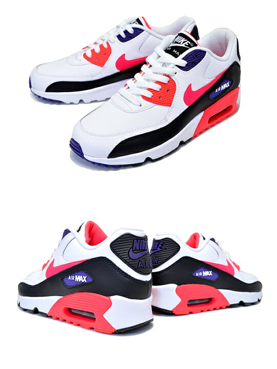楽天市場】NIKE AIR MAX 90 LTR (GS) white/bright crimson-black  