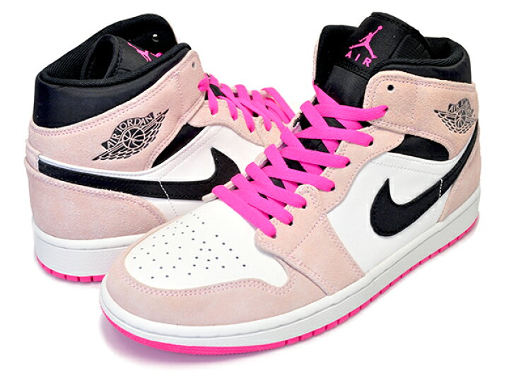 楽天市場】NIKE AIR JORDAN 1 MID SE crimson tint/hyper pink-black  