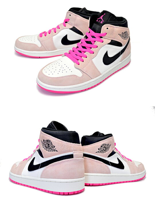 楽天市場】NIKE AIR JORDAN 1 MID SE crimson tint/hyper pink-black  