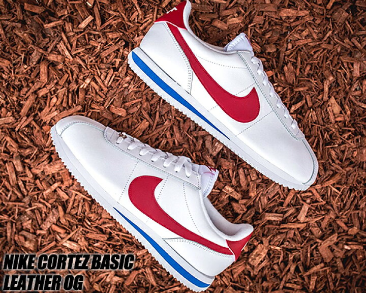 楽天市場】NIKE CORTEZ BASIC LEATHER OG white/v.red 882254-164 