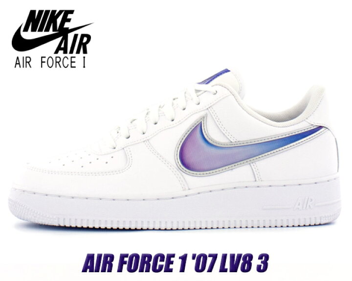 楽天市場】NIKE AIR FORCE 1 07 LV8 3 white/racer blue ao2441-101 