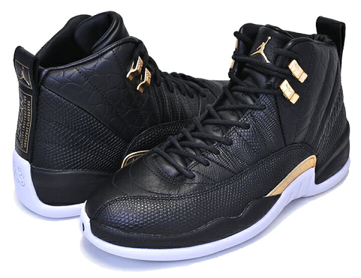 楽天市場】NIKE WMNS AIR JORDAN 12 RETRO black/metallic gold-white 