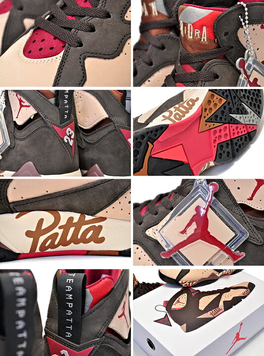 楽天市場】NIKE AIR JORDAN 7 RETRO PATTA shimmer/tough red-velvet 