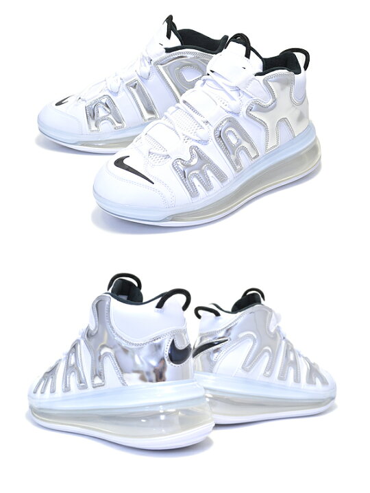 楽天市場】NIKE AIR MORE UPTEMPO 720 QS 1 white/chrome-black bq7668 