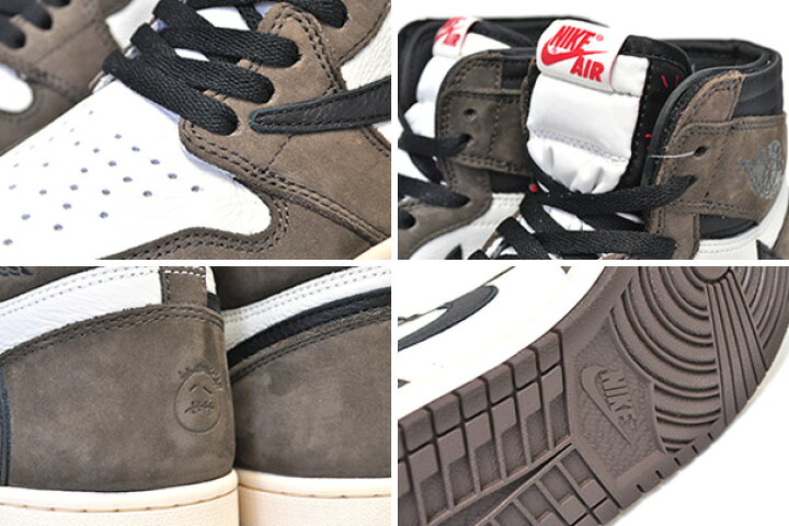 楽天市場】NIKE AIR JORDAN 1 HI OG TRAVIS SCOTT SP sail/black-dark 