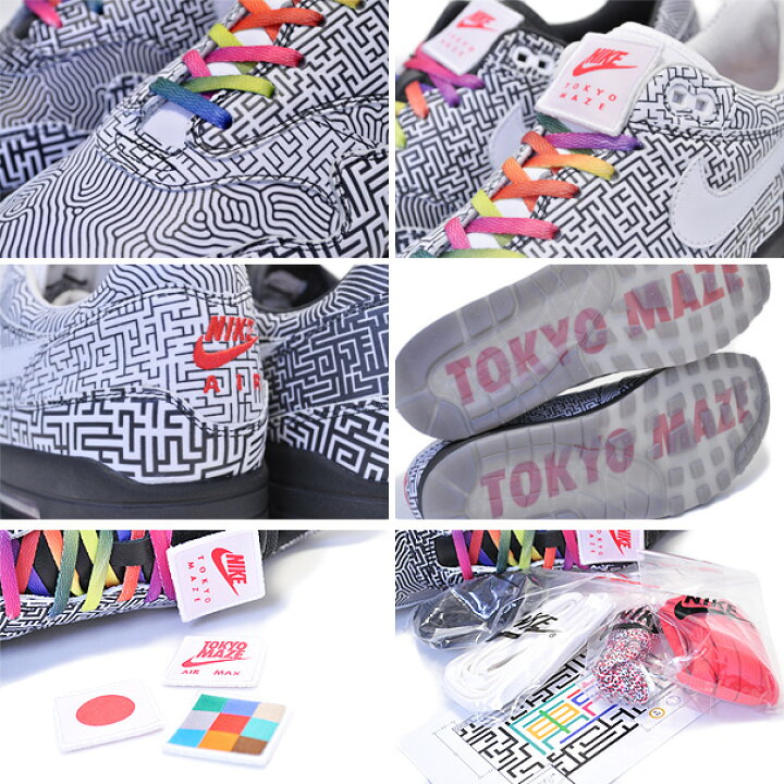 楽天市場】NIKE AIR MAX 1 OA YT TOKYO MAZE blk/wht-h.red ナイキ  