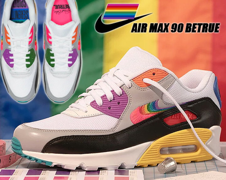 楽天市場】NIKE AIR MAX 90 BETRUE wht/multi-color-blk cj5482-100  