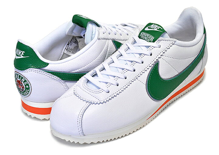 楽天市場】NIKE CLASSIC CORTEZ QS STRANGER THINGS white/pine green  