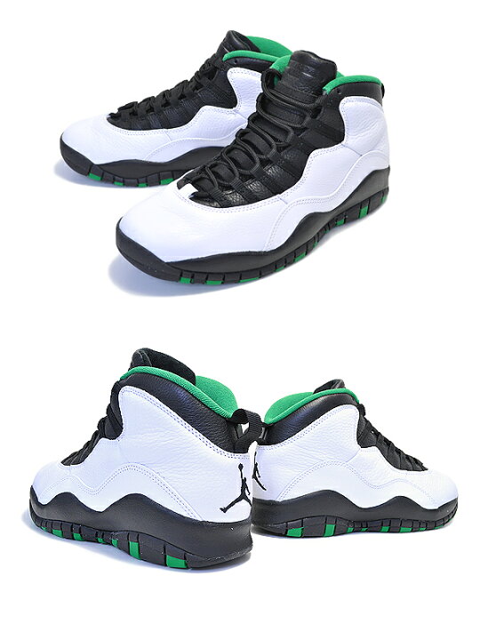 楽天市場】NIKE AIR JORDAN 10 RETRO SEATTLE white/black-court green 