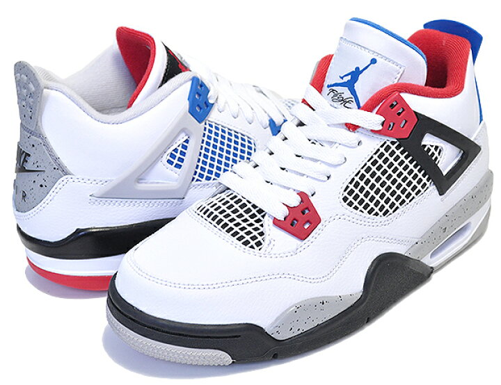 楽天市場】NIKE AIR JORDAN 4 RETRO (GS) WHAT THE 4 white/military  