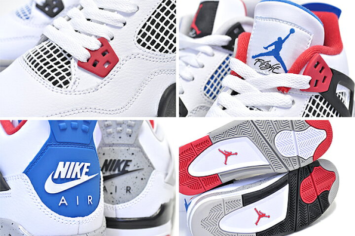 楽天市場】NIKE AIR JORDAN 4 RETRO (GS) WHAT THE 4 white/military  