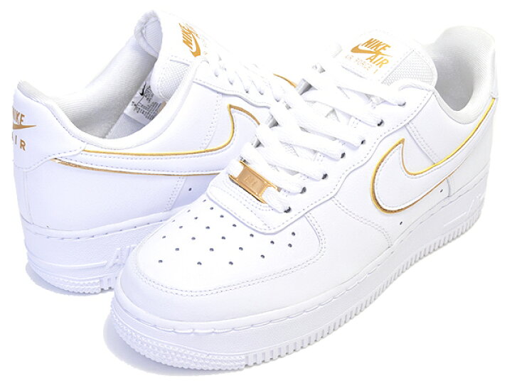 楽天市場】NIKE WMNS AIR FORCE 1 07 ESS white/white-metallic gold 