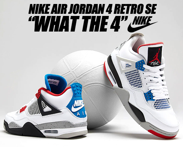NIKE AIR JORDAN 4 RETRO SE WHAT THE 4 white/military blue-fire red  ci1184-146 ナイキ エアジョーダン 4 レトロ SE スニーカー AJ IV 30周年 ワット ザ 4 | LIMITED EDT