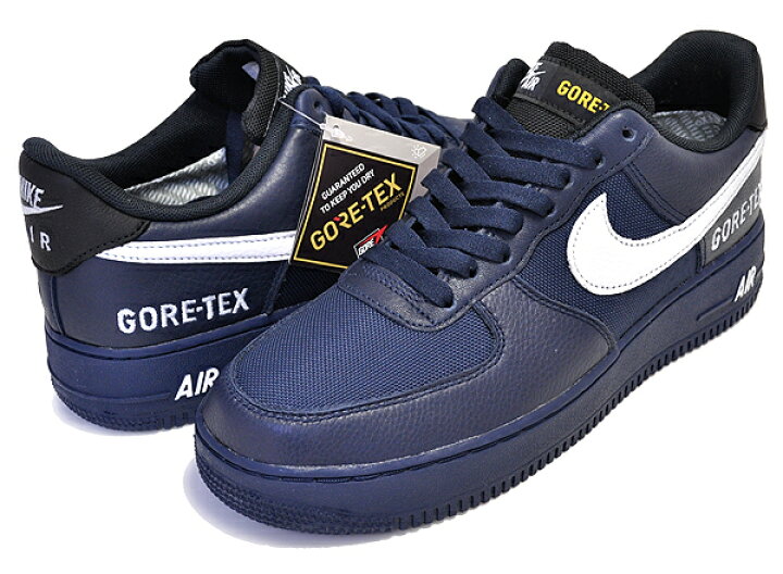 楽天市場】NIKE AIR FORCE 1 GORE-TEX obsidian/white-black-off noir 
