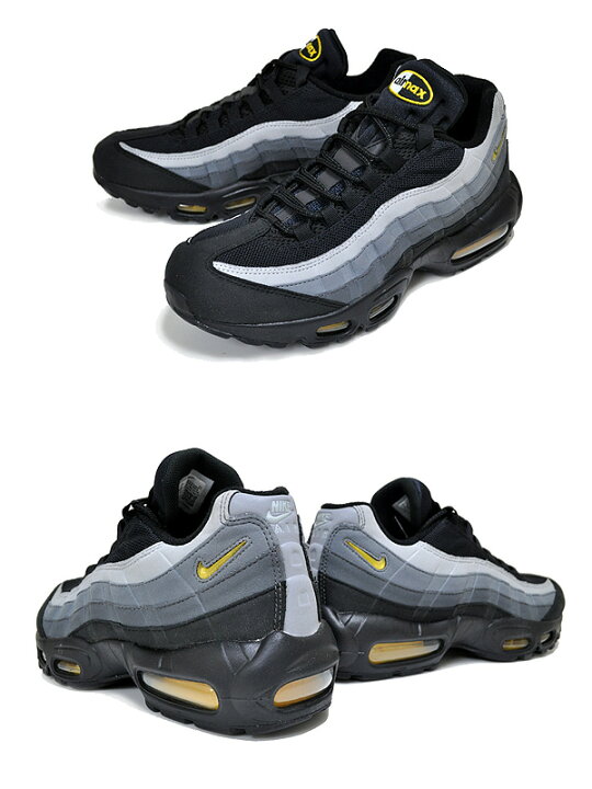 NIKE AIR MAX 95 black/chrome yellow-dark grey cq4024-001 ナイキ エアマックス 95 スニーカー AM95 グレー グラデーション イエロー ブラック LIMITED EDT ナイキ NIKE マックス 黒色 ブラック 白色 ホワイト 黄色 イエロー クリムゾン エアマックス