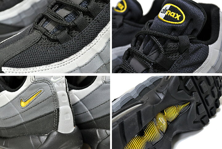 楽天市場】NIKE AIR MAX 95 black/chrome yellow-dark grey cq4024-001 