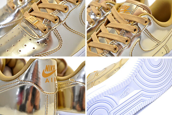 楽天市場】NIKE WMNS AIR FORCE 1 SP metallic gold/club gold-white 